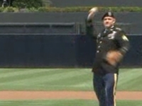Medal of Honor Recipient Throws First Pitch