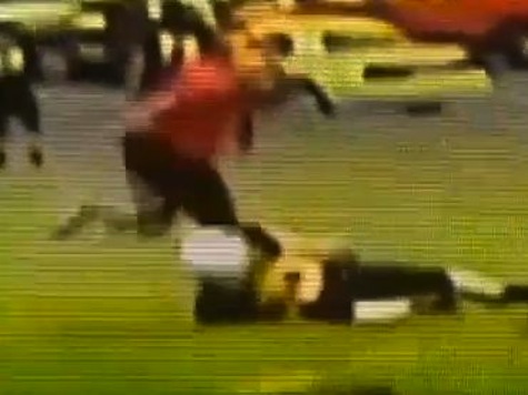 Youth Football Player Caught on Tape Deliberately Kicking Opponent in Head