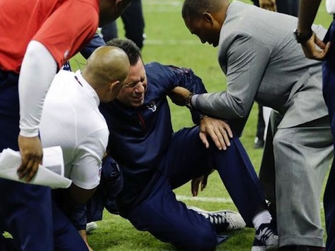 Houston Texans Coach Collapses on Field, Taken Off on Stretcher