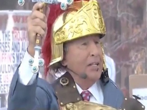 Lee Corso Gets Bloodied in Sword Fight on GameDay Set