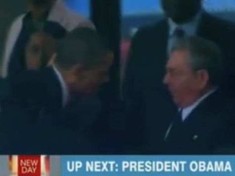 Obama Shakes Raul Castro's Hand