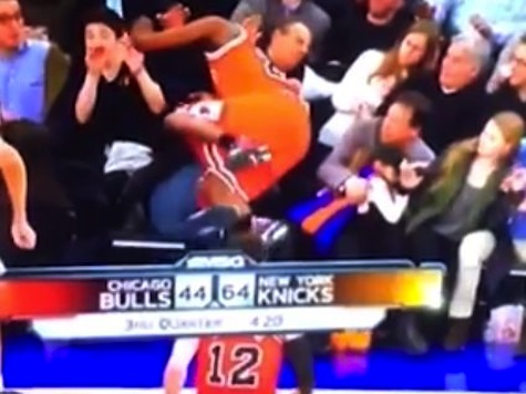 Father Saves Daughter from Being Crushed by Basketball Player at Knicks Game
