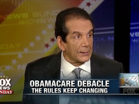 Krauthammer: ObamaCare's Survival Will Require 'A Huge Bailout of the Insurers'