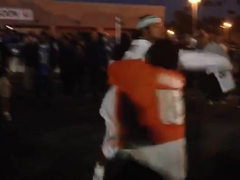 Chargers Fans Beat Broncos Fan in San Diego