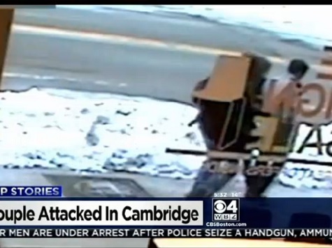 Camera Captures Sucker Punch Attack on Cambridge MA Sidewalk