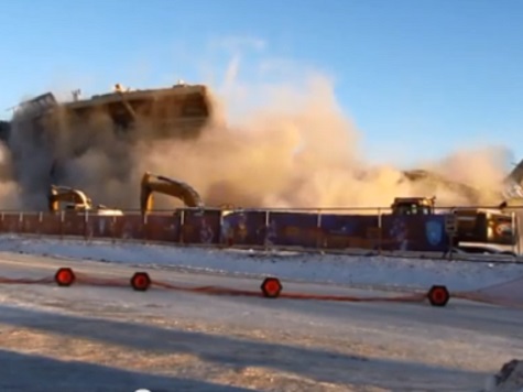 Watch: Metrodome Gets Demolished by Explosives