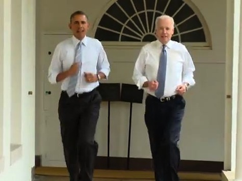 Watch: Obama and Biden's Jaunty 30-Second Jog for Michelle Obama