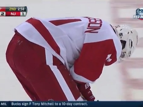Daniel Alfredsson Picks Teeth Up Off Ice