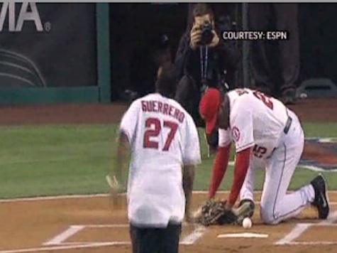 Angels Hitting Coach Don Baylor Breaks Leg Catching Ceremonial First Pitch