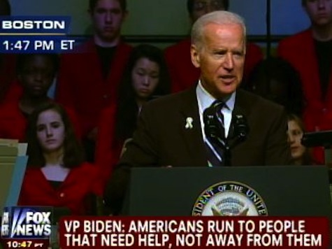 Biden to Boston Bombing Victims: 'Even Though I'm Not a Boston Fan, I Love You Guys, Man'