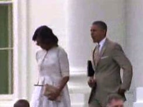 Watch: Obamas Attend Easter Service
