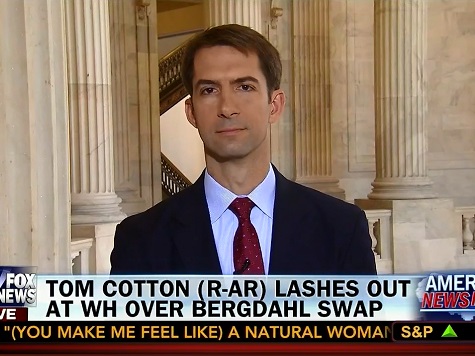 Tom Cotton Slams Anonymous WH Staffers for Attacks on Bergdahl Platoon Mates