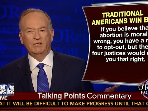 O'Reilly: 'Unbelievable' Four Liberal Justices Want to Give More Power to Feds