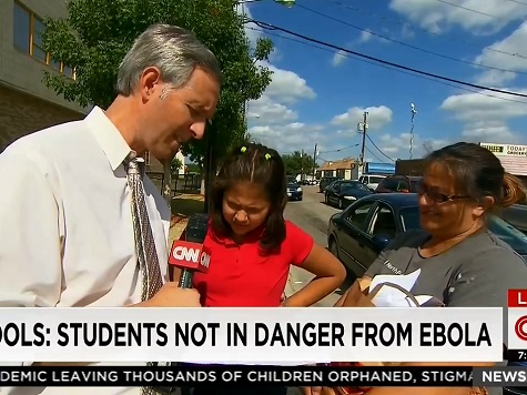 CNN Reporter Stands in Front of Dallas Middle School, Tells Children Not to Worry About Ebola